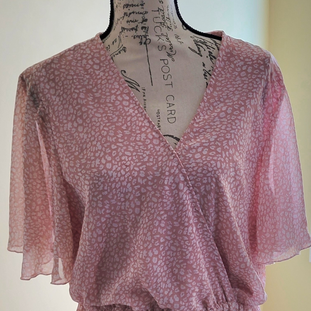 Amazon Essentials Pink & White Sundress